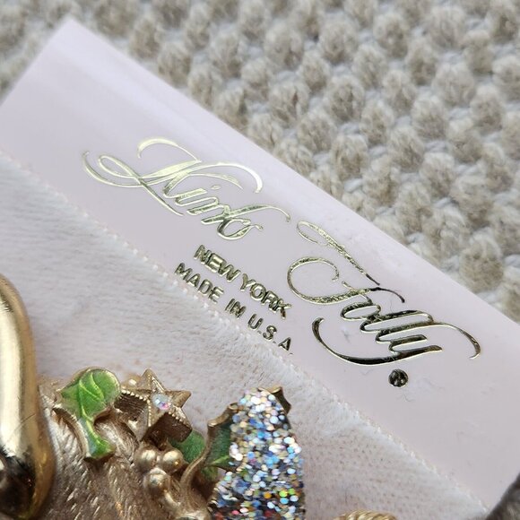 Kirks Folly Gold Tone Stork Gift Fairy AB Rhinestone Wings Star Brooch Pin USA - Picture 6 of 7